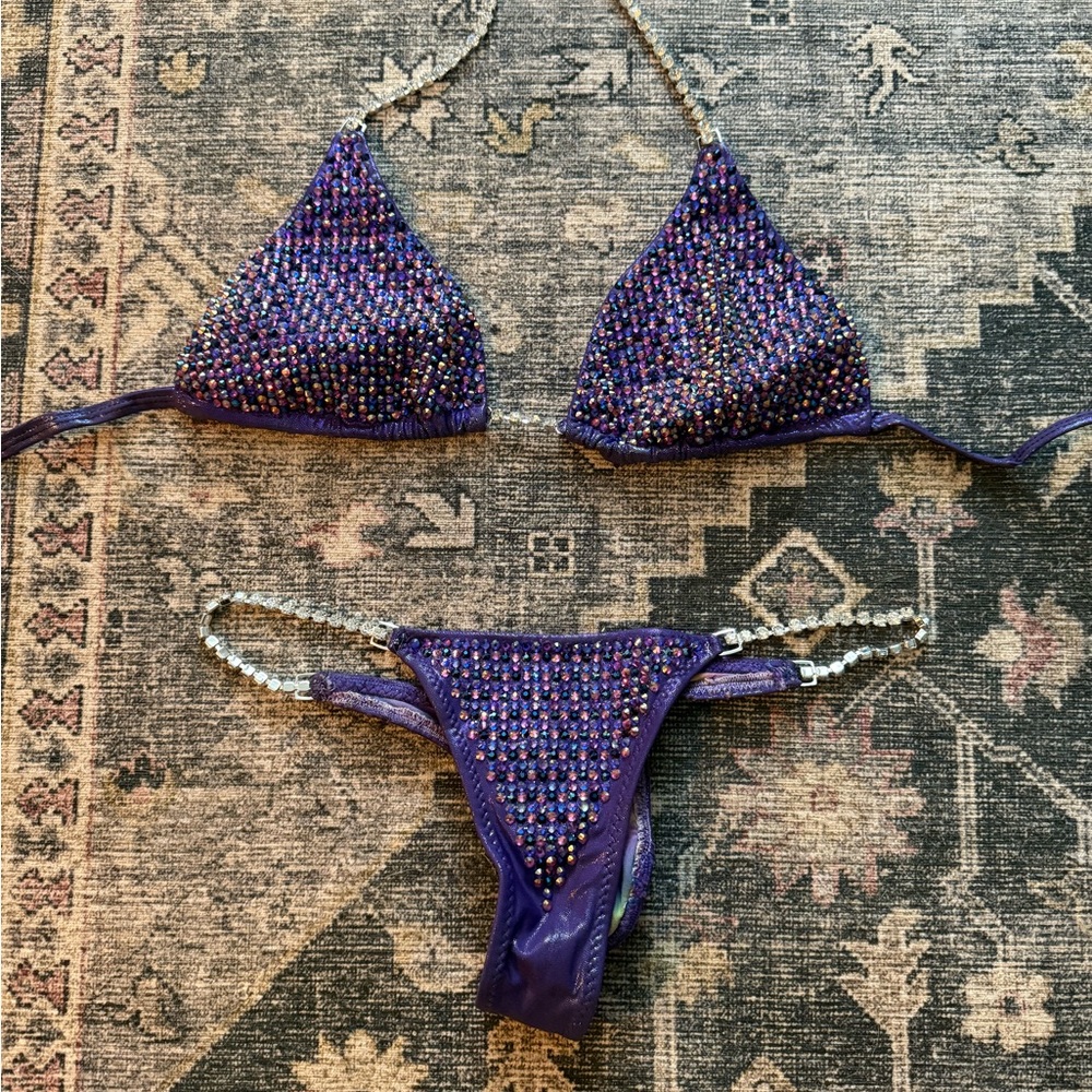 Purple Crystal Bikini Set